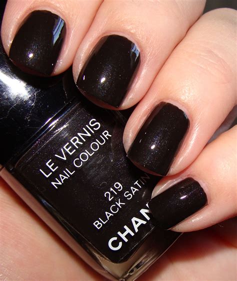 black satin chanel nail polish